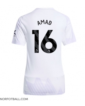 Billige Fotballdrakt Manchester United Amad Diallo #16 Replika Bortedrakt Dame 2025-26 Kortermet